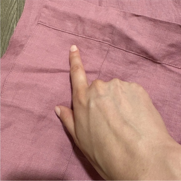 Madewell NWT Plus Bateau-Neck Tank in 100% Linen 4 XL Shaded Pink - Picture 10 of 10